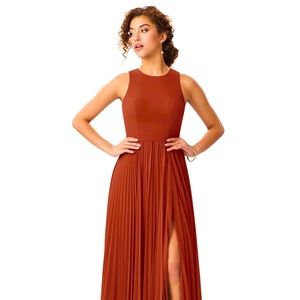 AZAZIE Lindie Bridesmaids Dress- Rust & a10